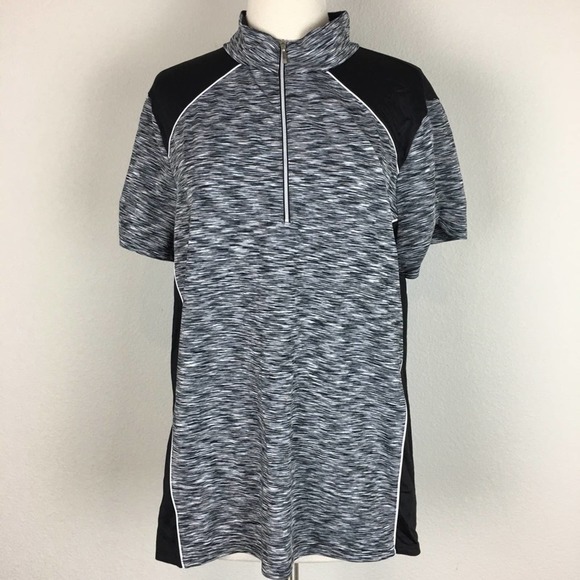 Chico's Tops - Chico's Black and Gray Short Sleeve Top